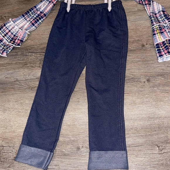 2 piece flannel and legging style outfit 4T NWT - Picture 4 of 10